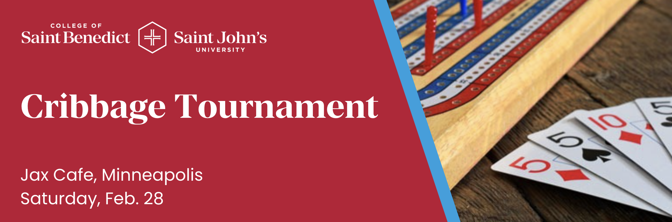 Cribbage board and playing cards